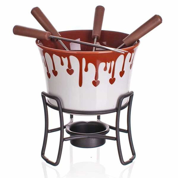 ZESTAW DO FONDUE CZEKOLADOWEGO + WIDELCZYKI BANQUET CHOCO DARK